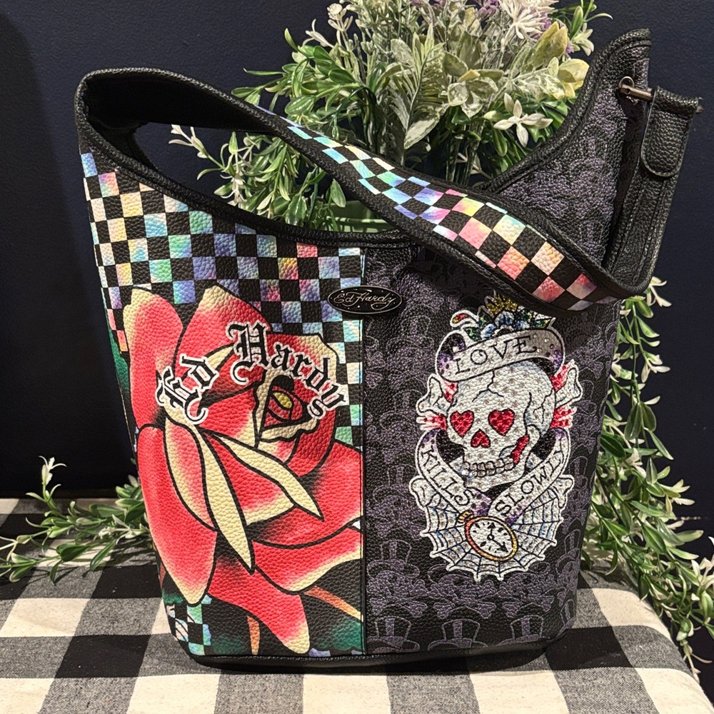 Ed Hardy Black Shoulder Bag